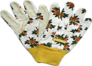 Yellow Twill Working Hands Gloves Breathable Protecting Against Abrasion